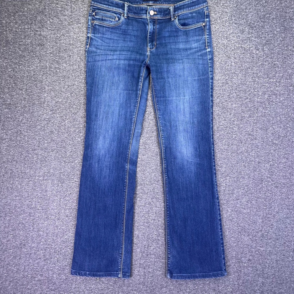White House Black Market Boot Leg Jeans Women 10 Blue Casual Stretch Denim 33x31